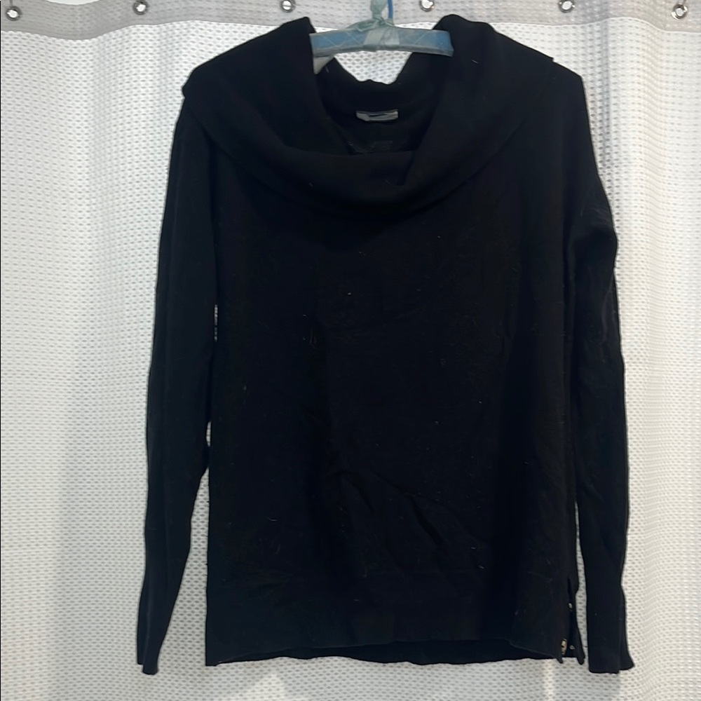 J. Crew Black Cowl Neck Sweater 100% Cashmere
